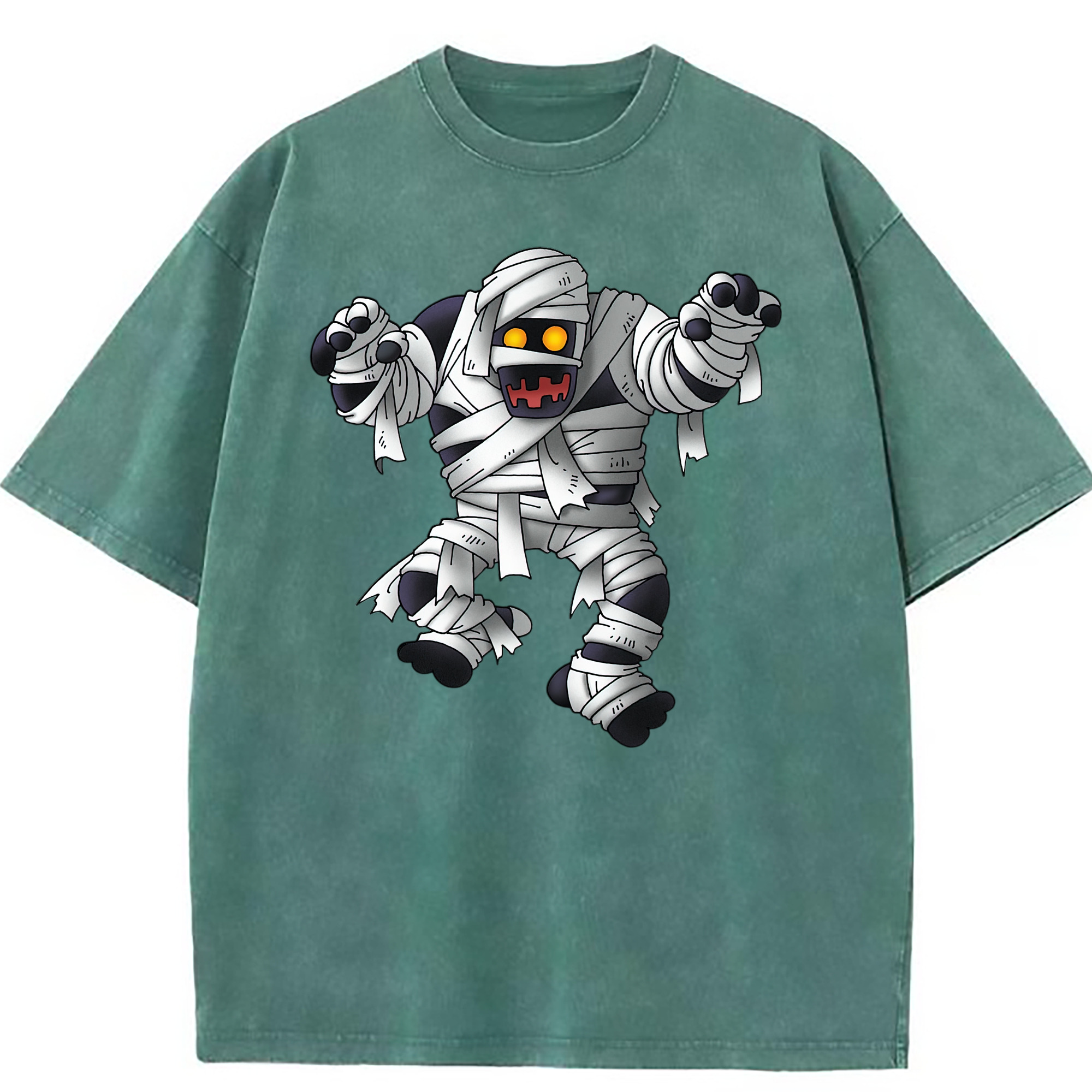 （画像用） ドラゴンクエスト Doragon Kuesuto Dragon Quest 綿100% ヴィンテージ風 半袖Tシャツ（フロントプリント）